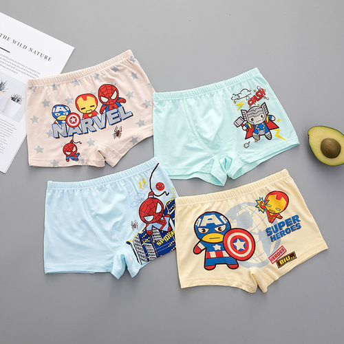 6 pieces] Boys' underwear, children's boxer soft modal summer thin mesh children's boxer shorts for boys
