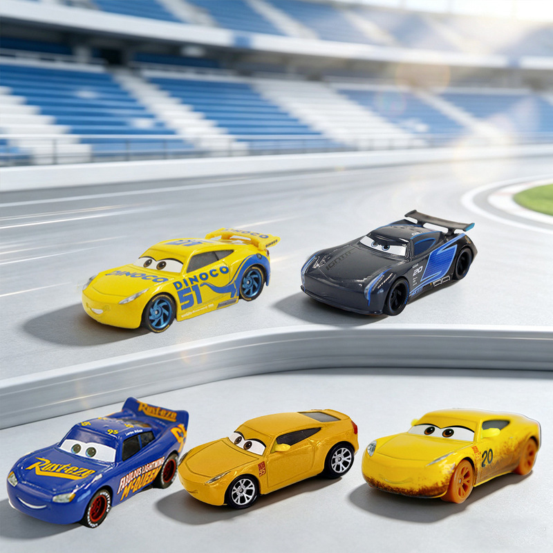 Cars Movie Blue Champion McQueen Black Storm Jackson Mud Cool Sister Racer Alloy Toy Cross-Border