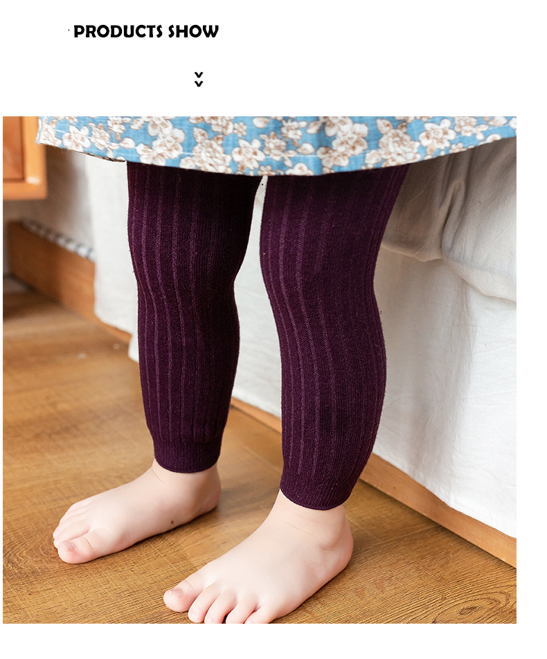 Élégant Couleur Unie Jacquard Coton Pantalons Et Leggings display picture 9