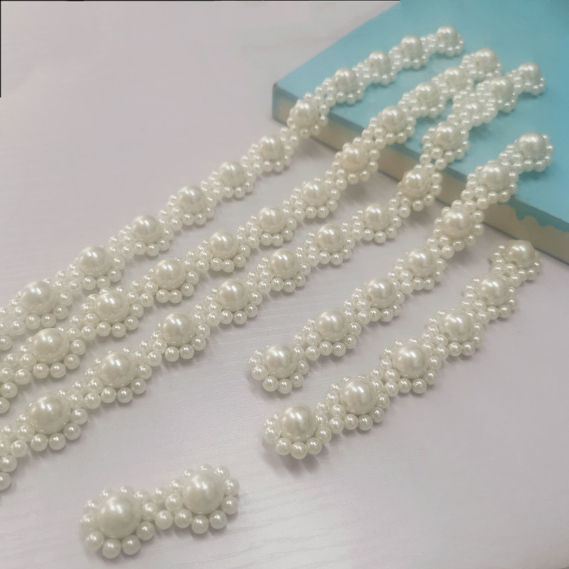 新款太阳花珍珠链 手工编织珍珠饰品DIY服装辅料箱包帽子礼服饰品