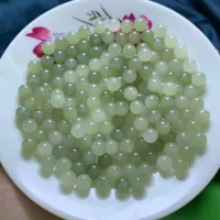 Оптовая продажа от производителя натуральный Hutian Jade Qinghai материал полупористый шарик 8 мм солнечный цвет воды круглый шарик разбросанные шарик diy ювелирные аксессуары