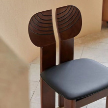 zyb复古靠背级设计家用橡胶木椅整装发1