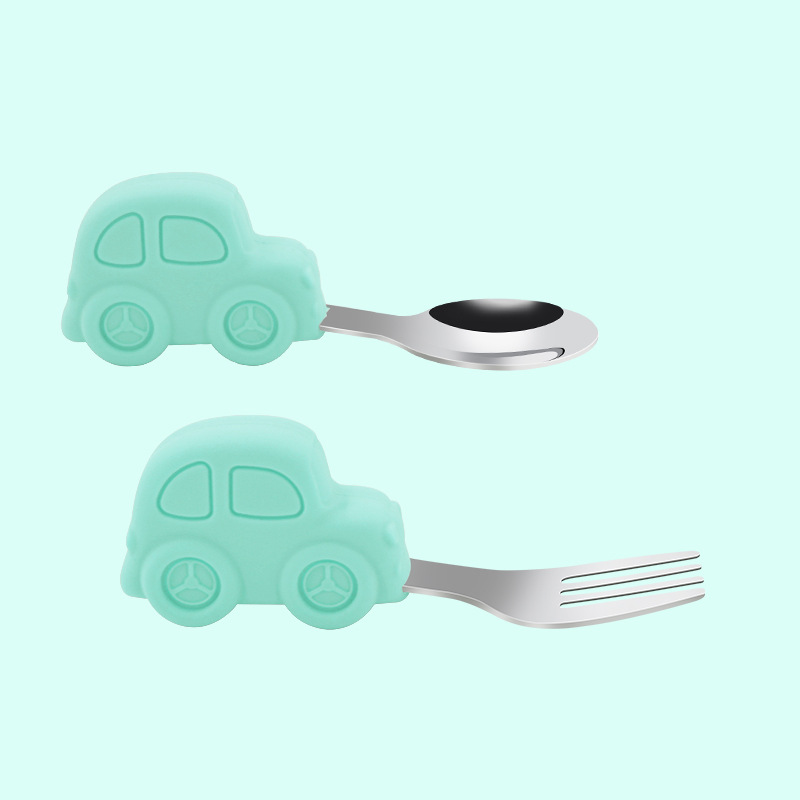 Cuchara de tenedor para automóviles: verde menta