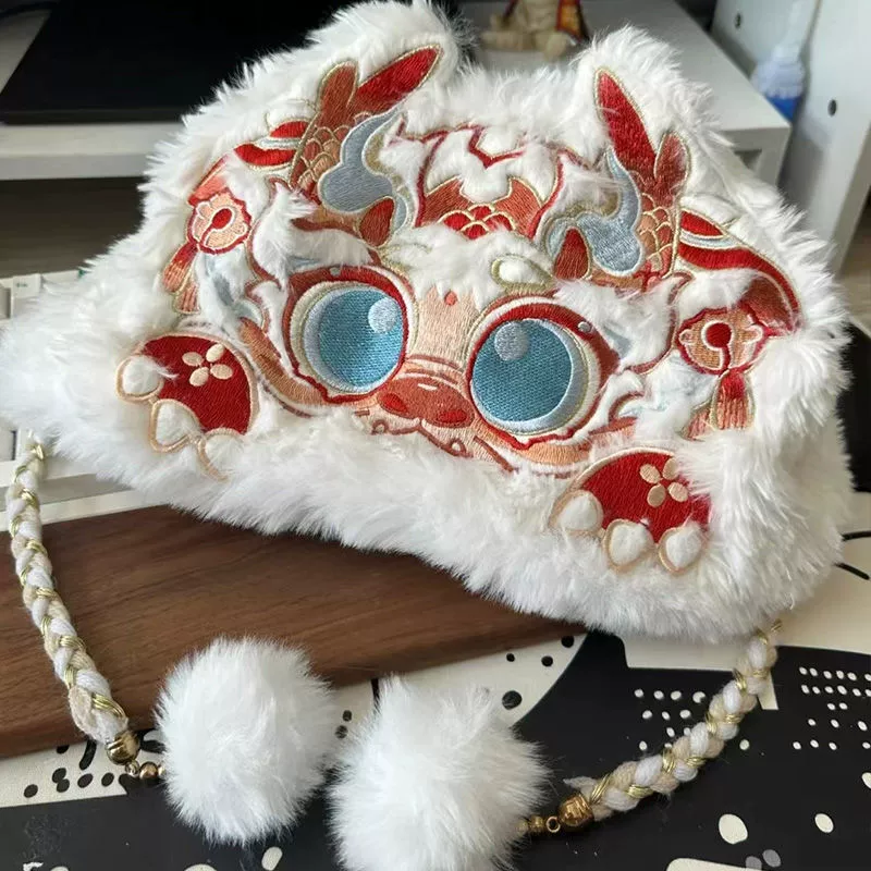 Новая китайская шапка в стиле национального стиля, дракон, новогодняя шляпа, зимняя шерстяная милая мультяшная защита уха, холодная шляпа для мужчин и женщин