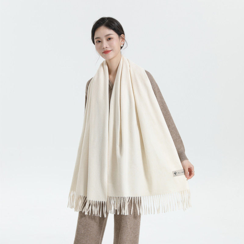 Wool Cashmere Scarf For Women And Men Winter Warm Shawl_voghion.com