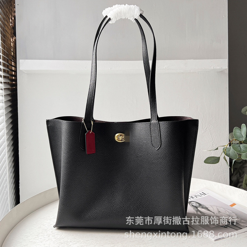 Cross-Border Big-Name Genuine Leather Single Cross-Body Shoulder Presbyopic Handbag Large Capacity Export Original Shopping Bag Tote Bag Cross-Border Big-Name Genuine Leather Single Cross-Body Shoulder Presbyopic Handbag Large Capacity Export Original Shopping Bag Tote Bag