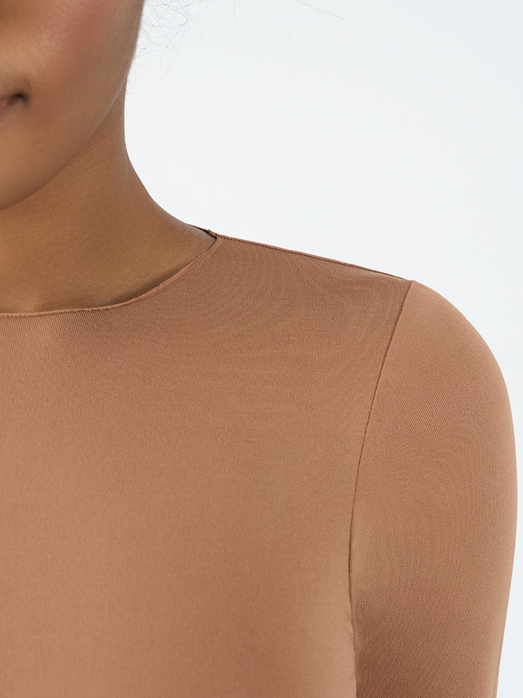 Seamless Long-Sleeve Bodysuit – High-Waisted Tummy Control Yoga Shaper With V-Gusset (Buttery Soft & Stretchable) – Black/Taupe/Pink/Gray (S-XL)​_voghion.com