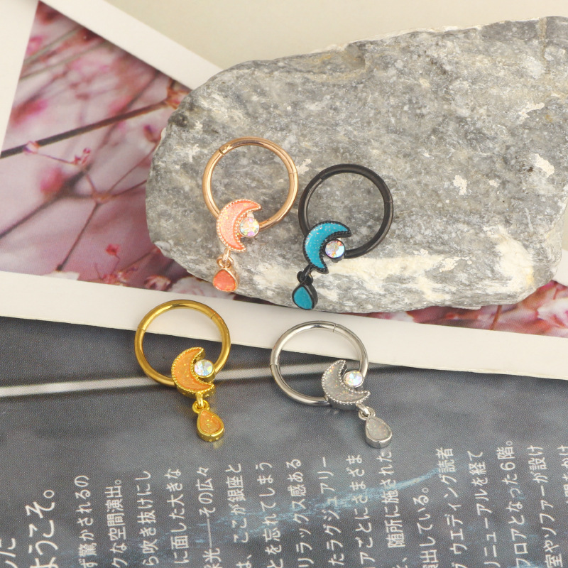 Pointed titanium steel lip stud product view