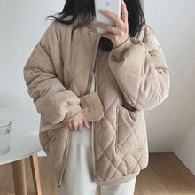 灯芯绒新款秋冬韩版棉衣女宽松加厚棉服女港风外套学生潮
