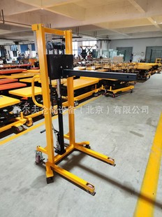 Non-standard manual hydraulic forklift light stacker semi-electric lift truck hand push lift ground cattle small