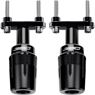 protection bar, Motorcycle bumper - black-pair-of-body-crash-guards-390-font