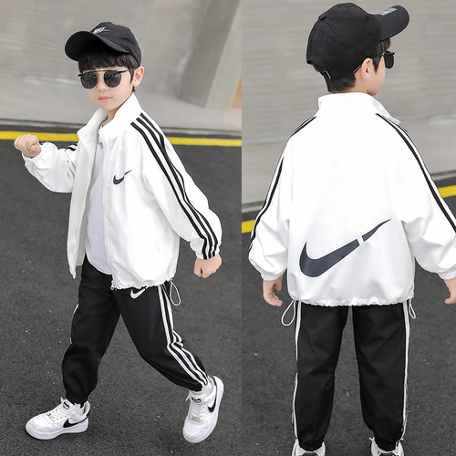 Children's clothing boys spring and autumn suits  new children's autumn clothing children's clothes baby sports handsome two-piece set trendy