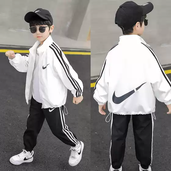 Children's clothing boys' spring and autumn set 2026 new style children's autumn clothing children's clothing baby sports handsome two-piece set trendy