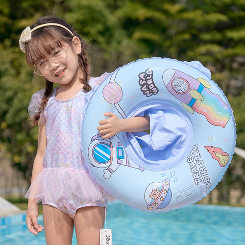 Xiaolu ins cartoon children's swimming ring upgraded with trouser pocket unicorn seat baby crotch armpit ring