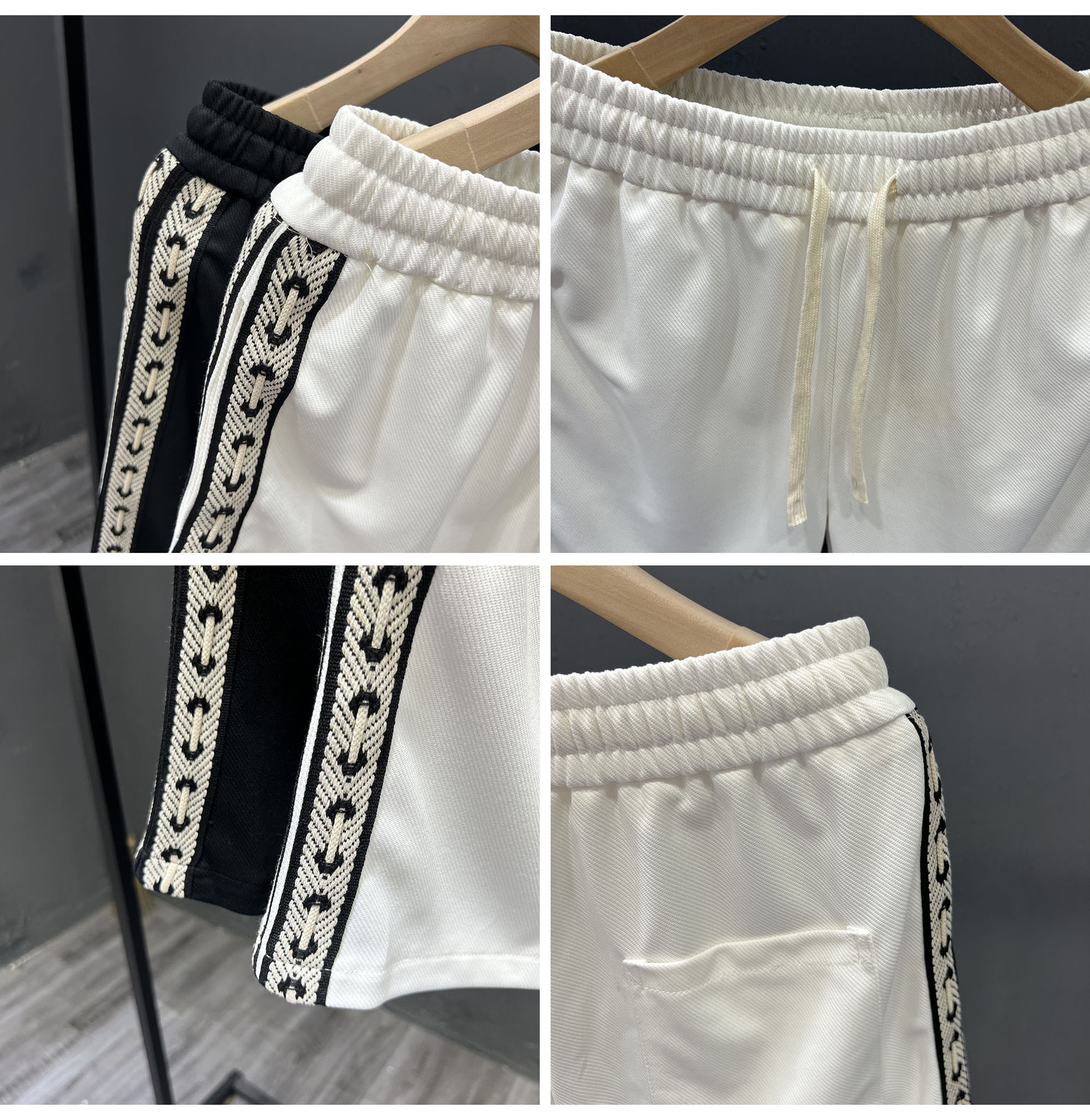 Pantaloncini sportivi estivi alla moda di Instagram, pantaloni Pent impiombati a linea aperta, pantaloncini larghi casual da uomo_voghion.com