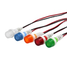 10mm高頭led塑料指示燈 帶線凸頭電源信號燈 配電箱方向盤指示燈