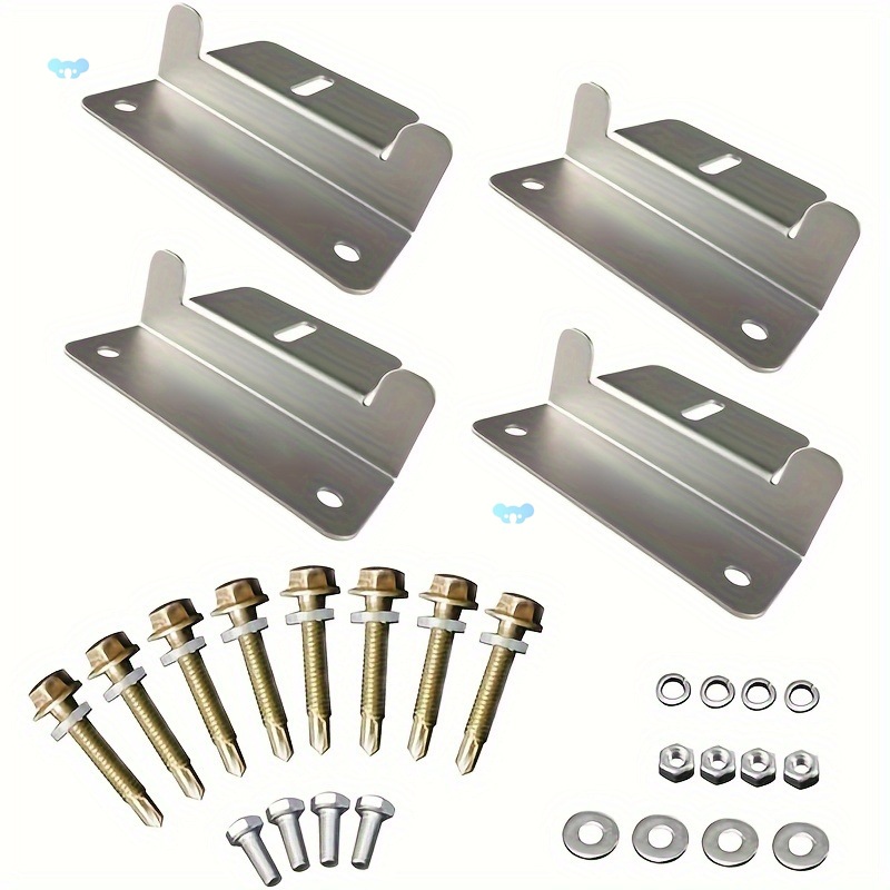 4 sets of Solar Panel Mounting Z Brackets Lightweight