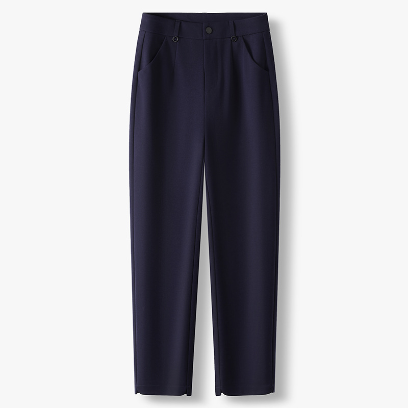 Cropped Cigarette Pants Women's Spring and Autumn New High Waist Slimming Women's Harem Pants All-match Slim-fit Straight Casual Pants Trousers