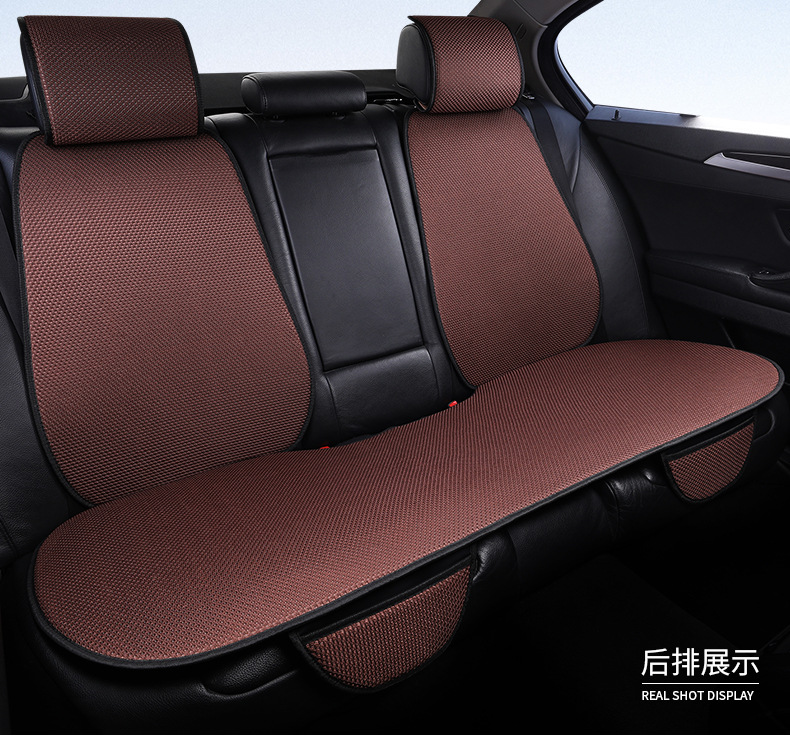 Factory Wholesale Car Seat Cushion Breathable Ice Silk Cooling Pad Seat Cushion Butt Pad Cover for Long Sitting Interior Comfort Cotton Linen Heat Insulation