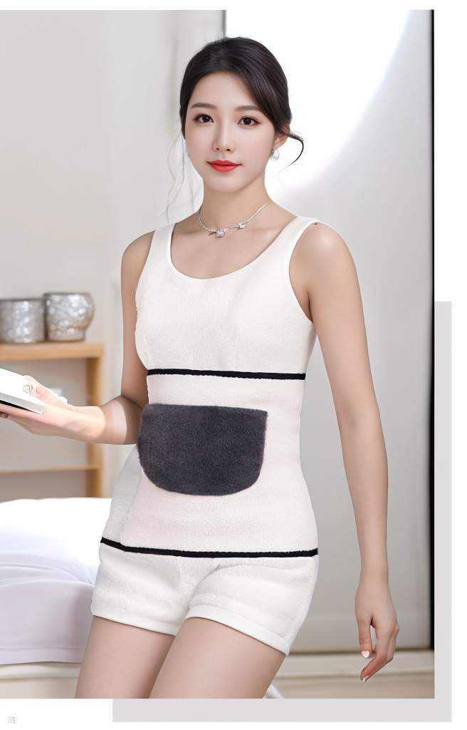 Vientre cálido para mujeres y cinturón de calentamiento estomacal con bolsillos, cintura para adultos, habitación de verano con aire acondicionado, confinamiento, a prueba de frío