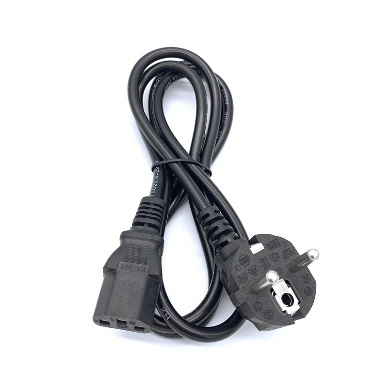 1.5-meter European-standard French-style head, three-pronged, VDE plug AC power cord
