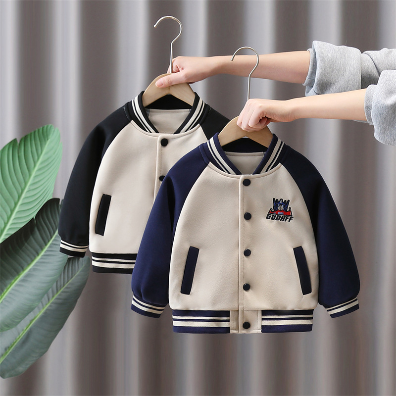7815 chaquetas para niños modelos de primavera y otoño 2025 nuevos uniformes de béisbol para niños tops de otoño para bebés chaquetas para niños de moda