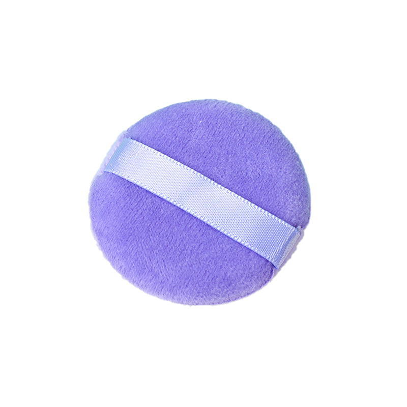 Esponja de flocado corta redonda transfronteriza, polvo suelto de felpa, esponja de terciopelo, algodón, herramientas de belleza, fábrica personalizada al por mayor