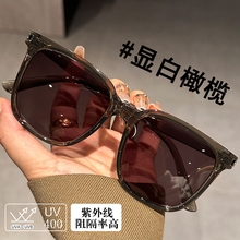 大方框墨镜女感夏季防紫外线偏光太阳镜可配近视眼镜韩系