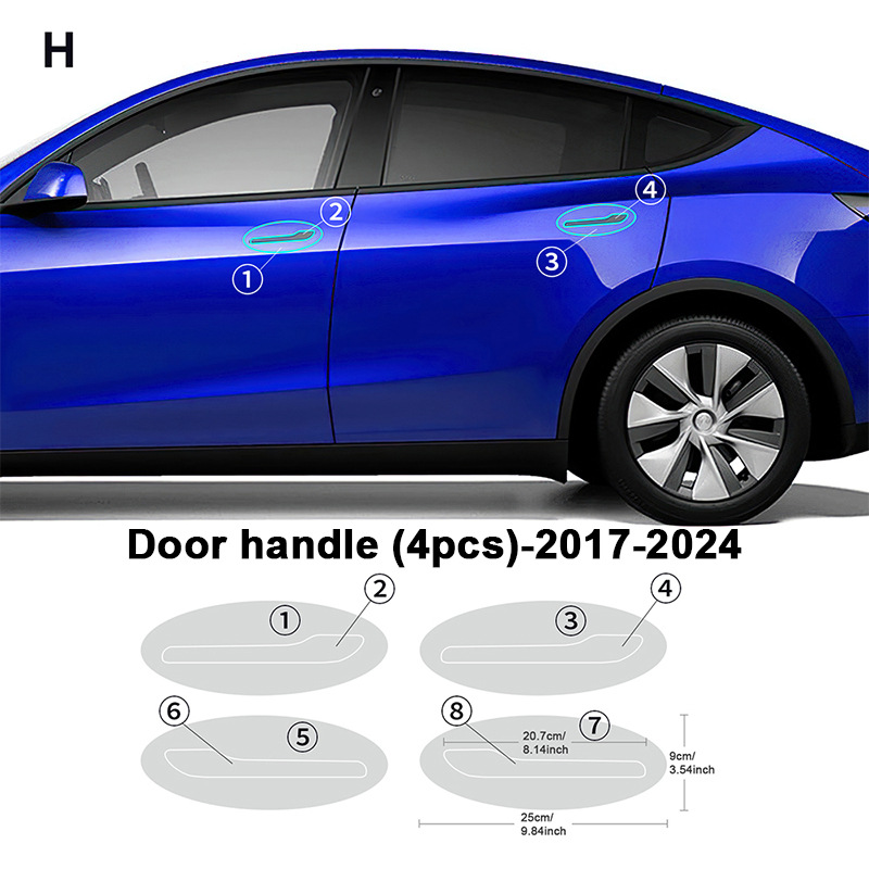 Cross-border exclusive for Tesla Model3_Y17-23TPU invisible paint anti-scratch brightening protective film