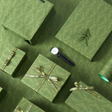 现货高档礼品盒天地盖蝴蝶结礼物盒大号长方形绿色包装盒伴手礼盒