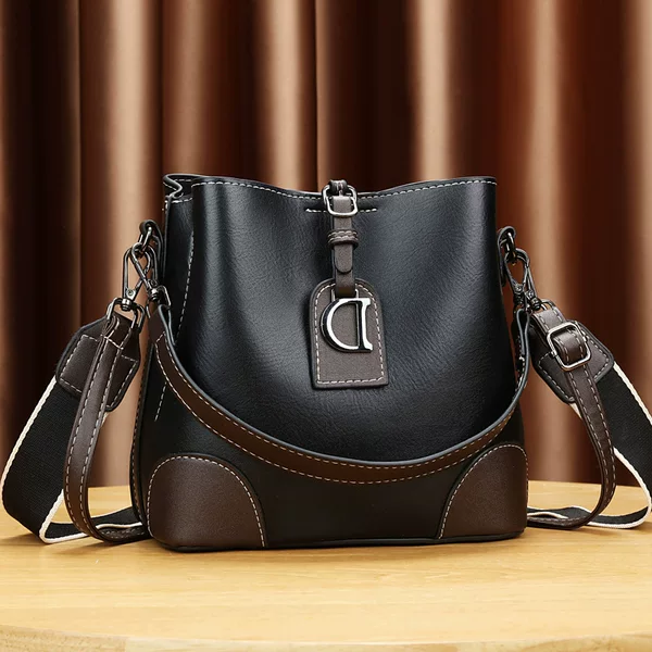 2025 New Handbag Korean Style Textured One-Shoulder Glossy Fashion Manufacturer Export Bag Women's Cross-Body Bag Women