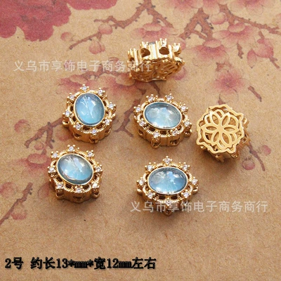 14K Oval Round Bracelet Zərgərlik ara hissələri - no-2-2147-1