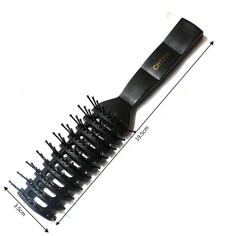 Factory Direct Sale PP All Black Men's Styling Paddle Anti-Static High Temperature Resistant Nine-Row Comb Special_voghion.com