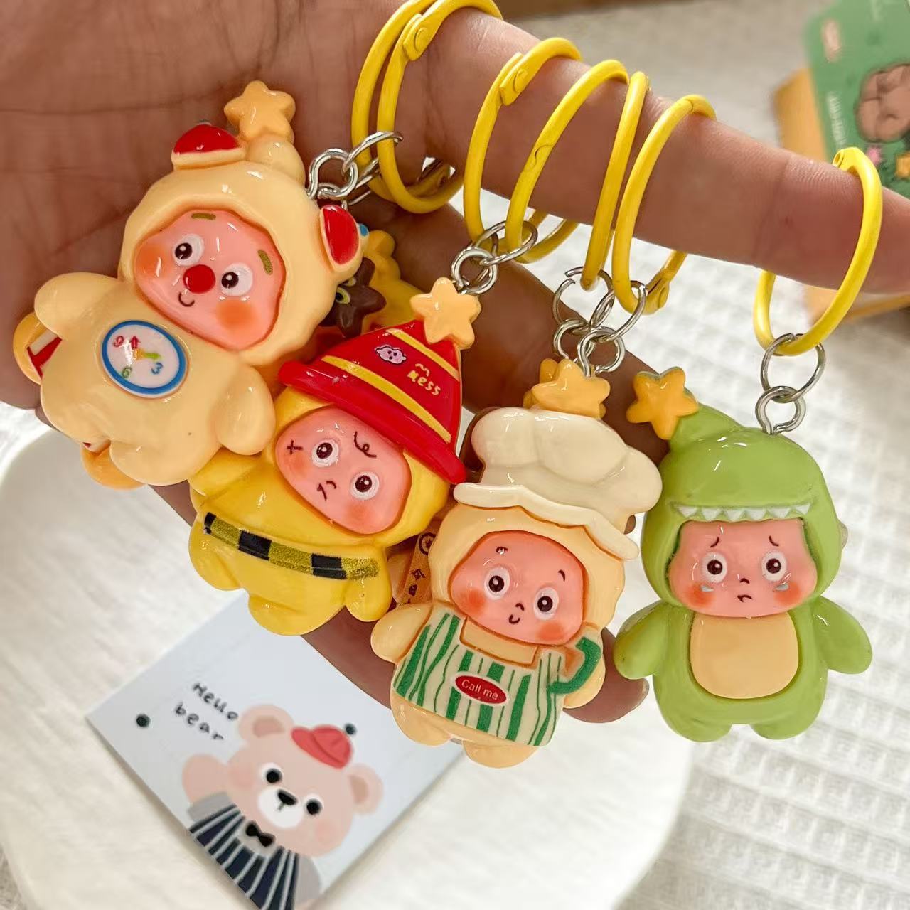 可爱大号卡通星星人钥匙圈挂件创意包包挂饰背包配饰闺蜜情侣礼物