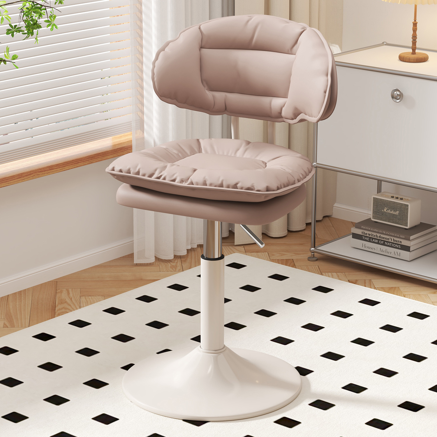 Silla de bar simple taburete giratorio casero respaldo silla de bar silla de plata de belleza manicurista elevación taburete