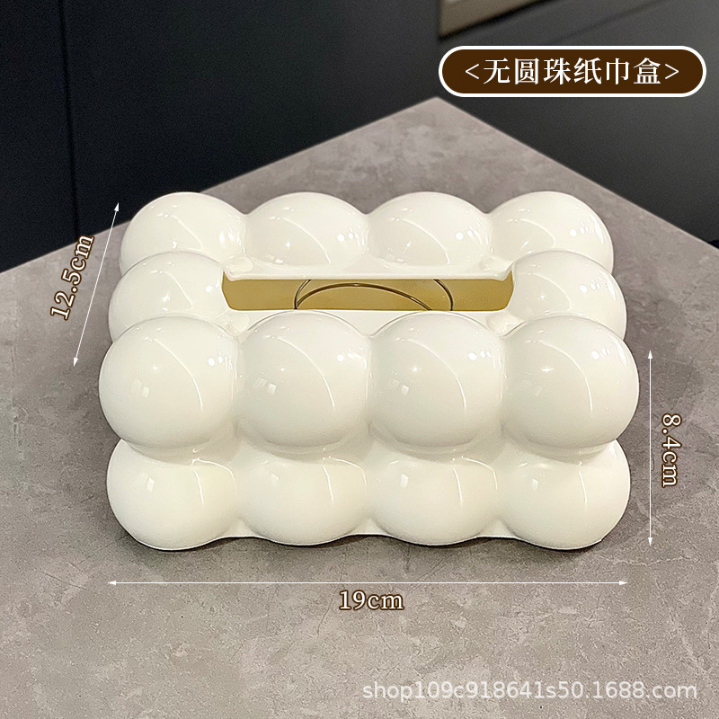 奶油风纸巾盒客厅高级感抽纸盒轻奢创意棉花糖纸抽盒家用餐巾纸盒|undefined