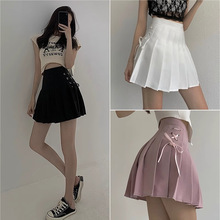 春夏新款显瘦高腰张元英同款百褶短裙防走光半身裙跨境货源批发