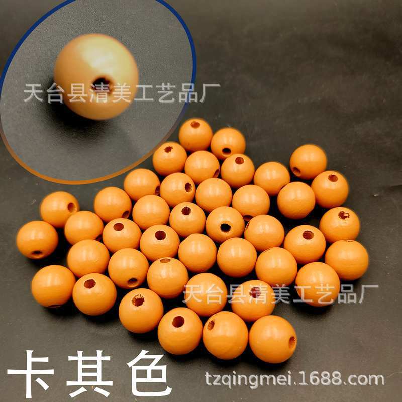 Cuentas de madera de color 16mm cuentas sueltas de madera redondas cuentas de espaciador de madera para manualidades decoraciones cuentas de madera de colores