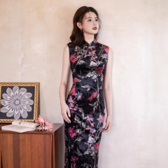 新中式复古风绝美无袖老上海旗袍2025秋季新款气质优雅修身日常穿