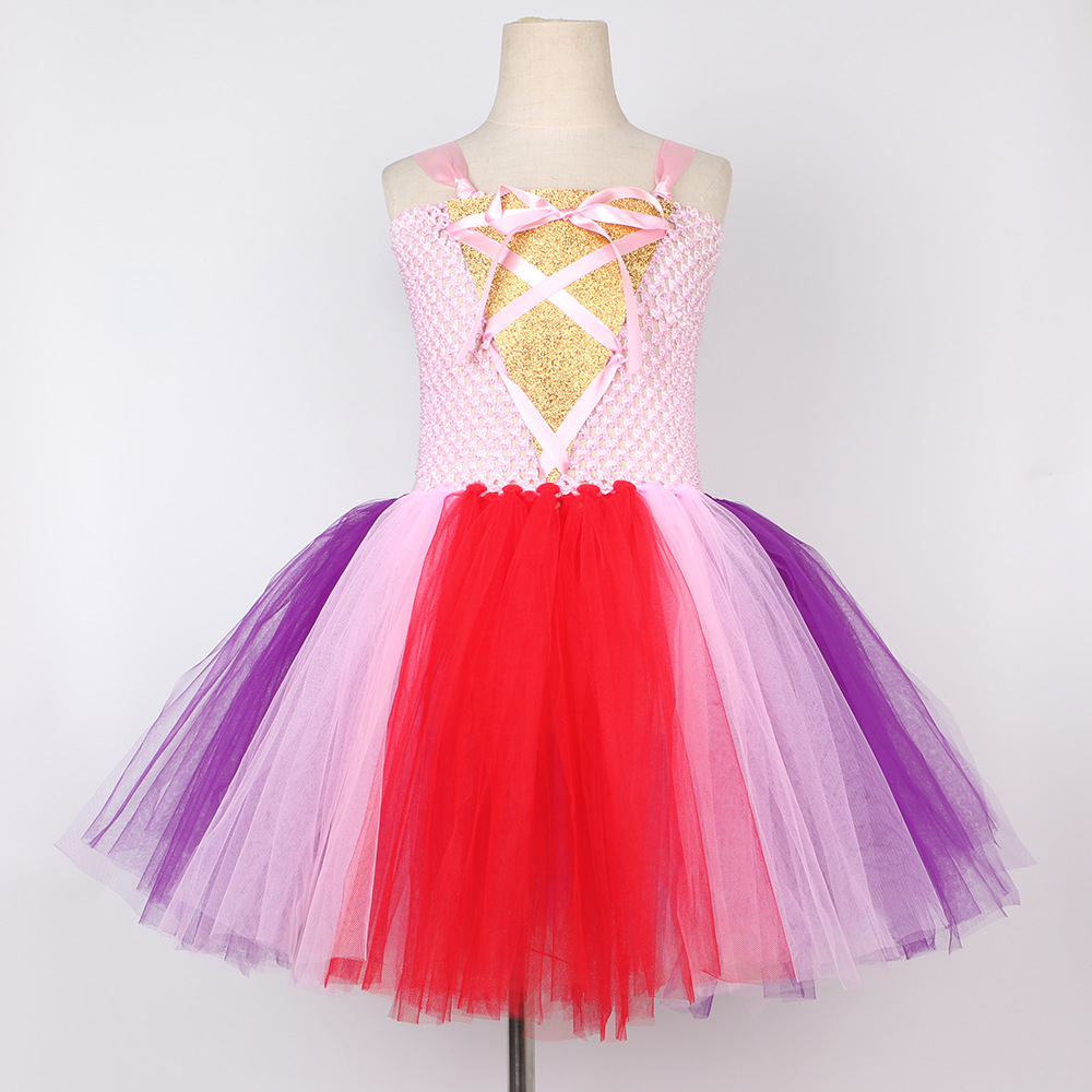 Kid's Clothing children's clothing children's Halloween witch costumes Witch is also crazy role playing mesh tulle skirt_voghion.com