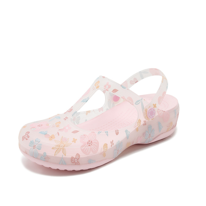 Women's Clogs, Non-Slip, Suitable for Outdoor Wear, Soft Sole, Thick Sole, Breathable Sandals, Fresh and Casual, Height-Increasing, for Summer