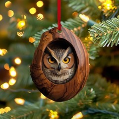 国境を越えた新しいフクロウアライグマクリスマス装飾品クリスマスツリー装飾品アクリル平面ペンダント看板