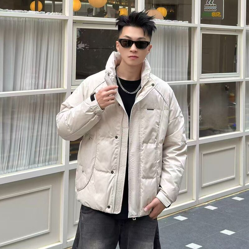 2025 National Standard 50% New Authentic Winter Stand Collar Casual Duck down Thickeneded Warm Trendyy Men's down Jacket