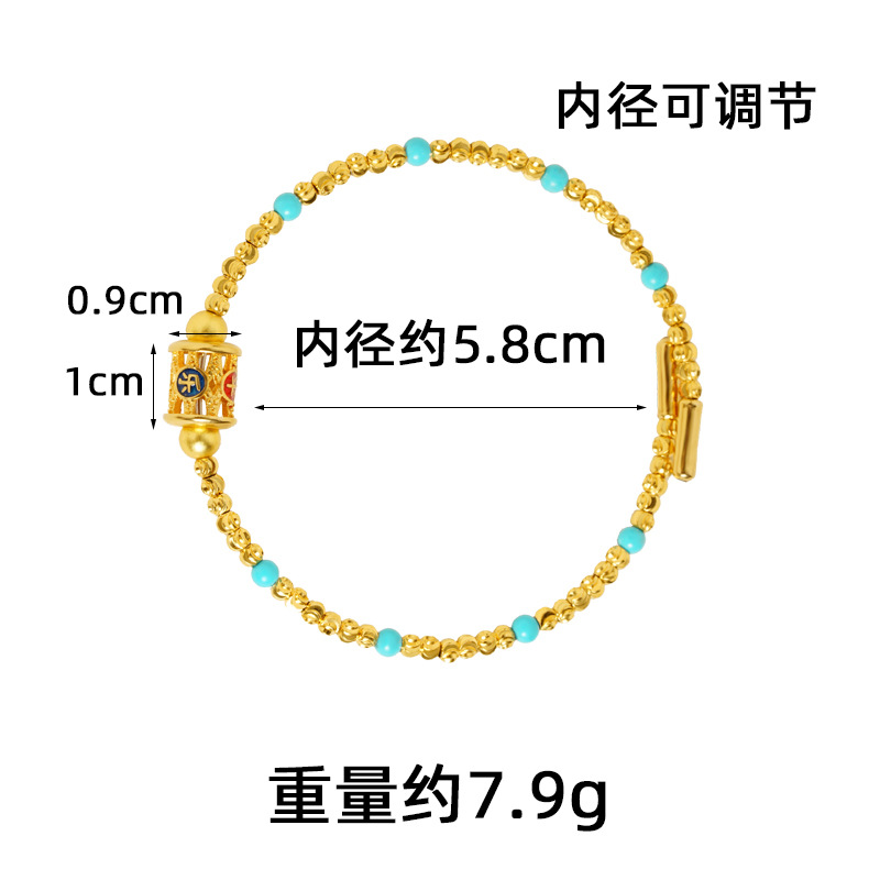 Vietnam Sha Jin Retro Fu Zi Ping An Joy Ruyi brazalete hueco no se desvanecerá joyería de moda nacional al por mayor