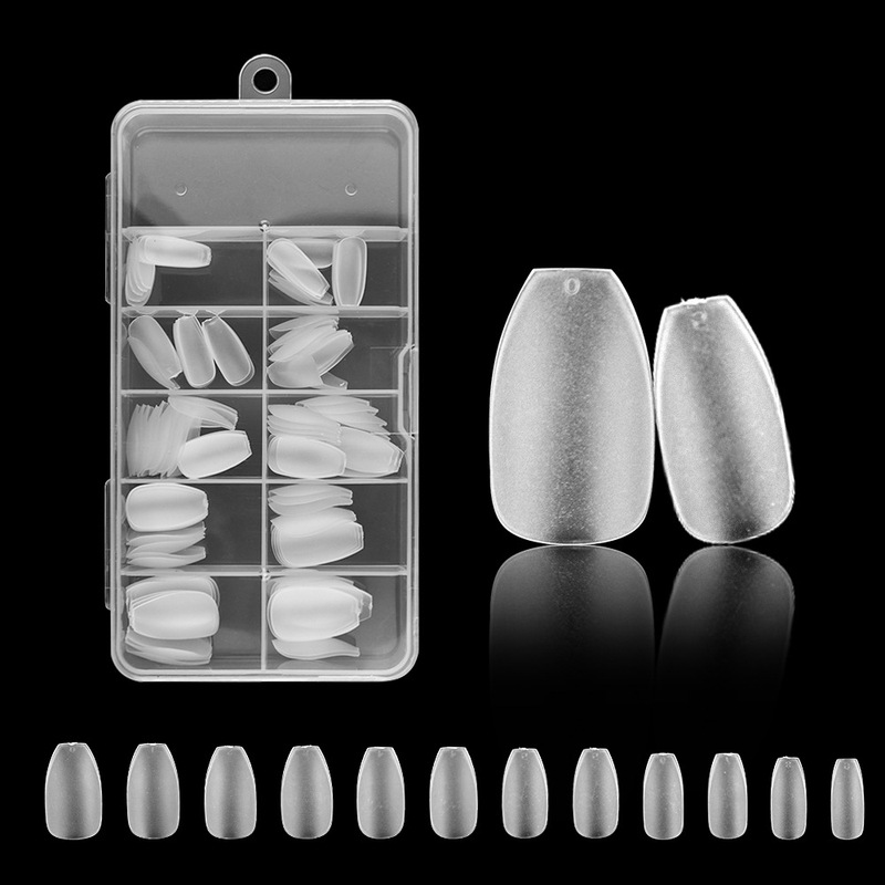 120 pp box nail nail tablets semi-frosted full sand seamless transparent non-engraved false nail tablets cross-border boutique wholesale 120 pp box nail nail tablets semi-frosted full sand seamless transparent non-engraved false nail tablets cross-border boutique wholesale