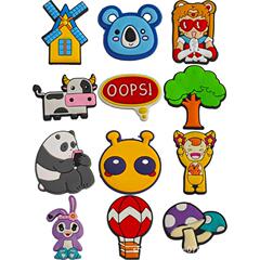 Cartoon Series PVC Soft Rubber Money Series Shoe Flower Hole Shoes Decorative Buttons Accessories Amazon AliExpress Shoes