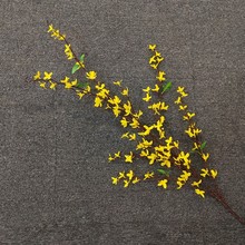 新仿真迎春假花高品质兰花国潮黄色餐桌酒店北欧花艺摆件高档装饰