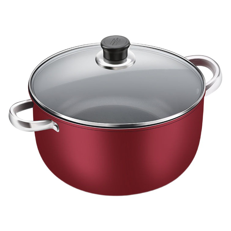 La nueva olla de sopa de doble oreja de piedra médica, olla antiadherente gruesa, olla de cocción doméstica, olla de cocción diaria, estufa universal, olla de hierro