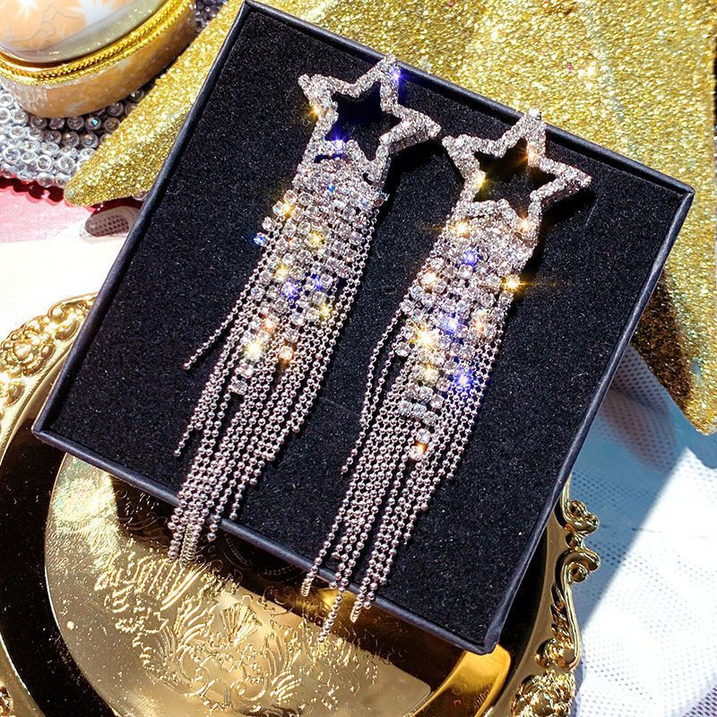 1 Pair Simple Style Geometric Solid Color Plating Inlay Alloy Rhinestones Drop Earrings display picture 6