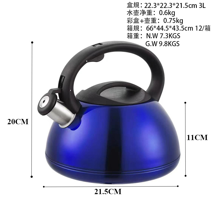 国境を越えたステンレス製ケトル卸売、高級感のある笛吹きケトル、家庭用笛吹きケトル、ホイッスルケトル